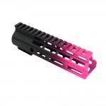 CERAKOTE GRADIENT| AR-15 ANGLE CUT CLAMP ON M-LOK 7 INCH HANDGUARD- BLACK BASE- GRADIENT- PINK -MADE IN U.S.A